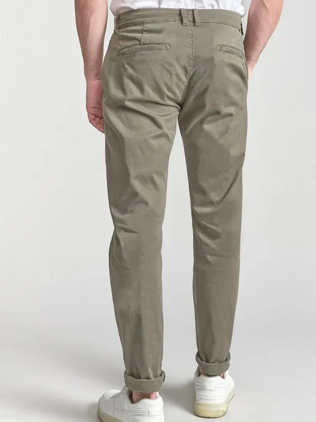 Pantalon chino cesar kaki homme - Le Temps Des Cerises | wimod