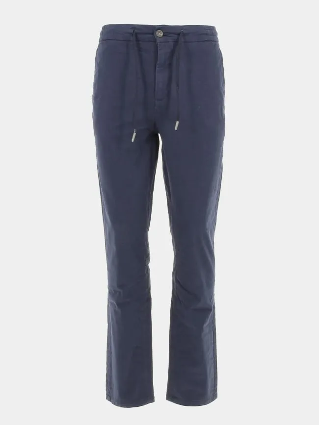 Pantalon chino idris bleu marine homme - Deeluxe | wimod