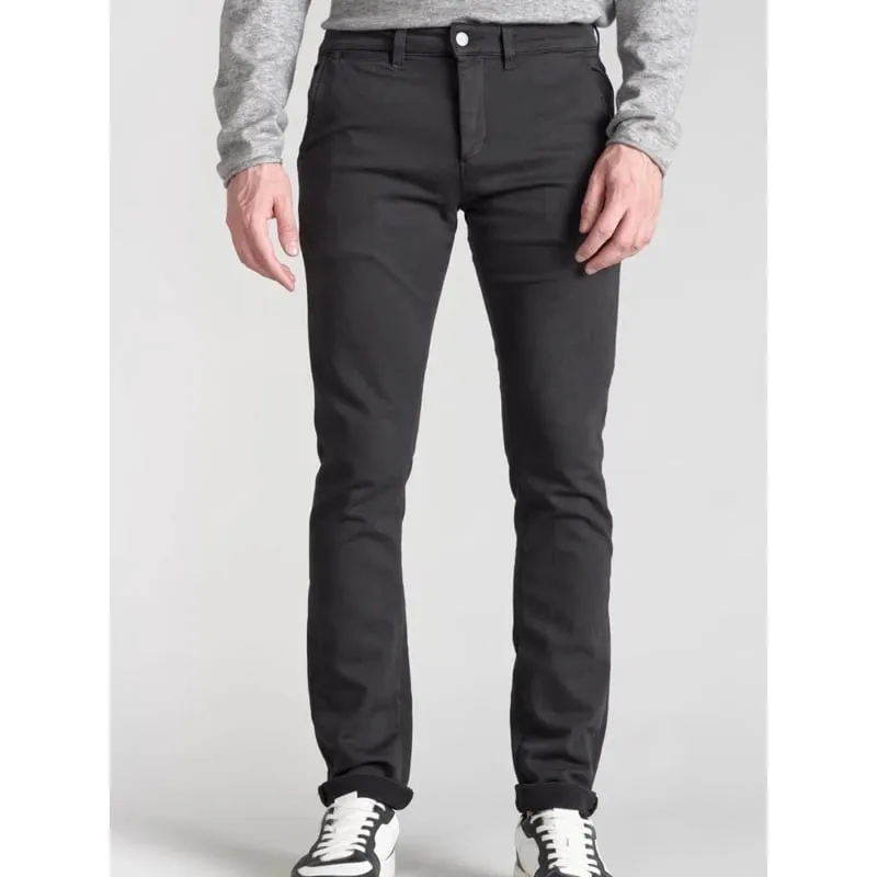 Pantalon chino jogg kurt noir homme - Le Temps Des Cerises | wimod