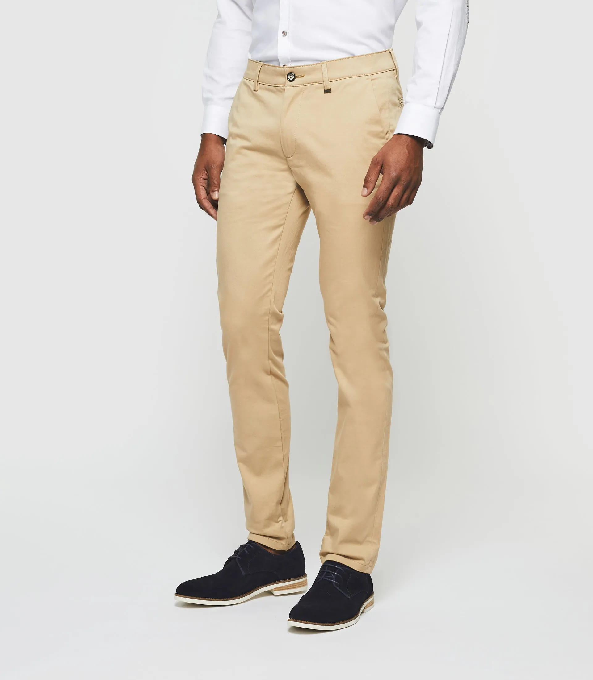 Pantalon chino slim beige Panama