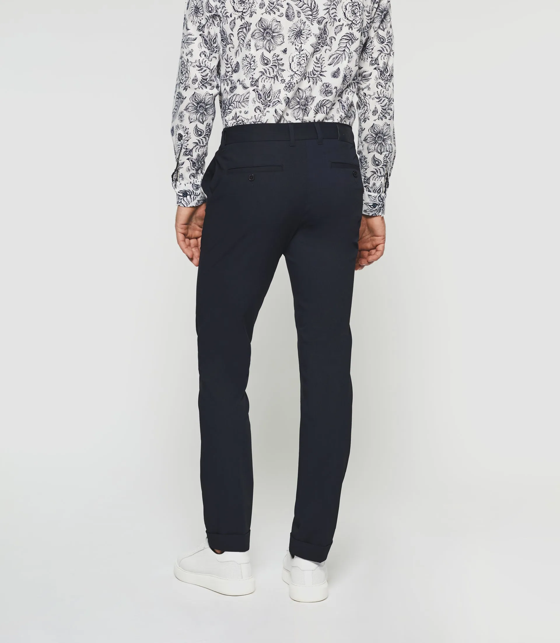 Pantalon chino taille élastique marine Pambo