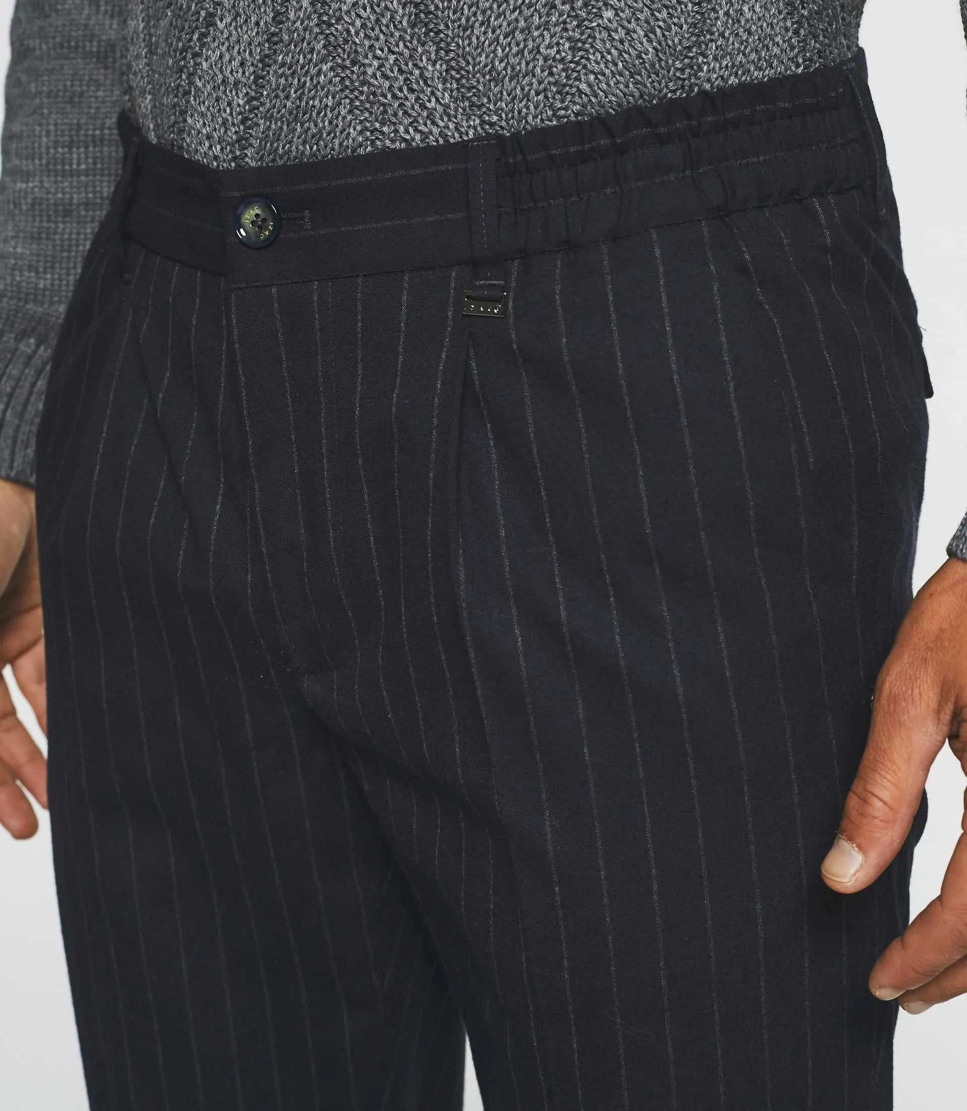 Pantalon Chino taille élastique marine VERTICAL