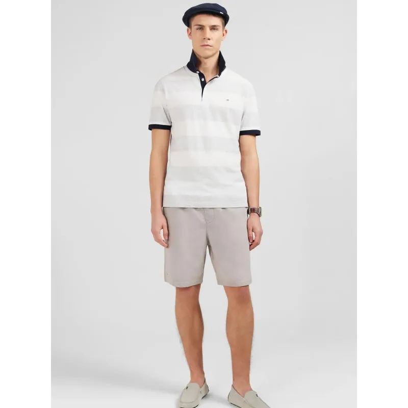 Polo uni geary col noir rouge homme - Benson & Cherry | wimod