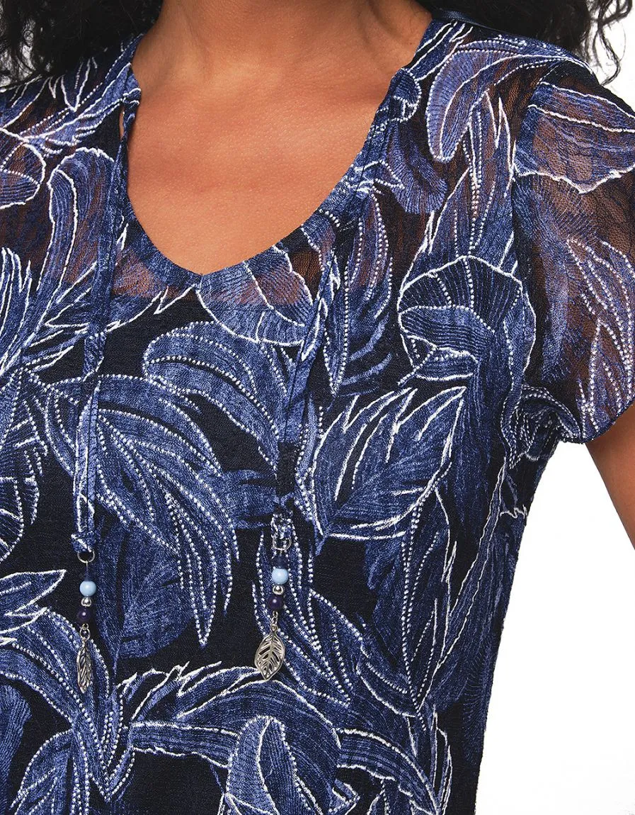 Robe dentelle bleue 