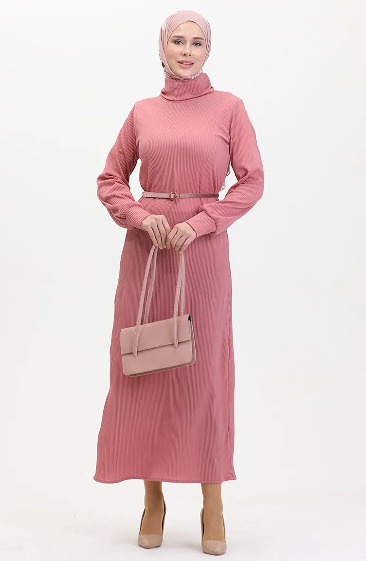 Robe Droite 0196-06 Rose Poudré 0196-06