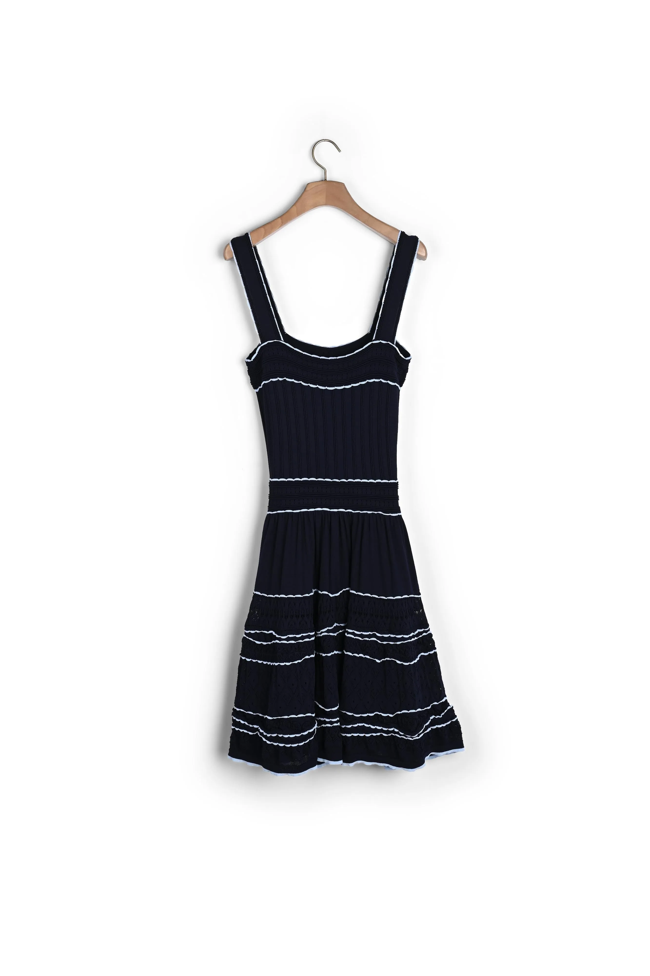 Robe en maille pointelle à bretelles
