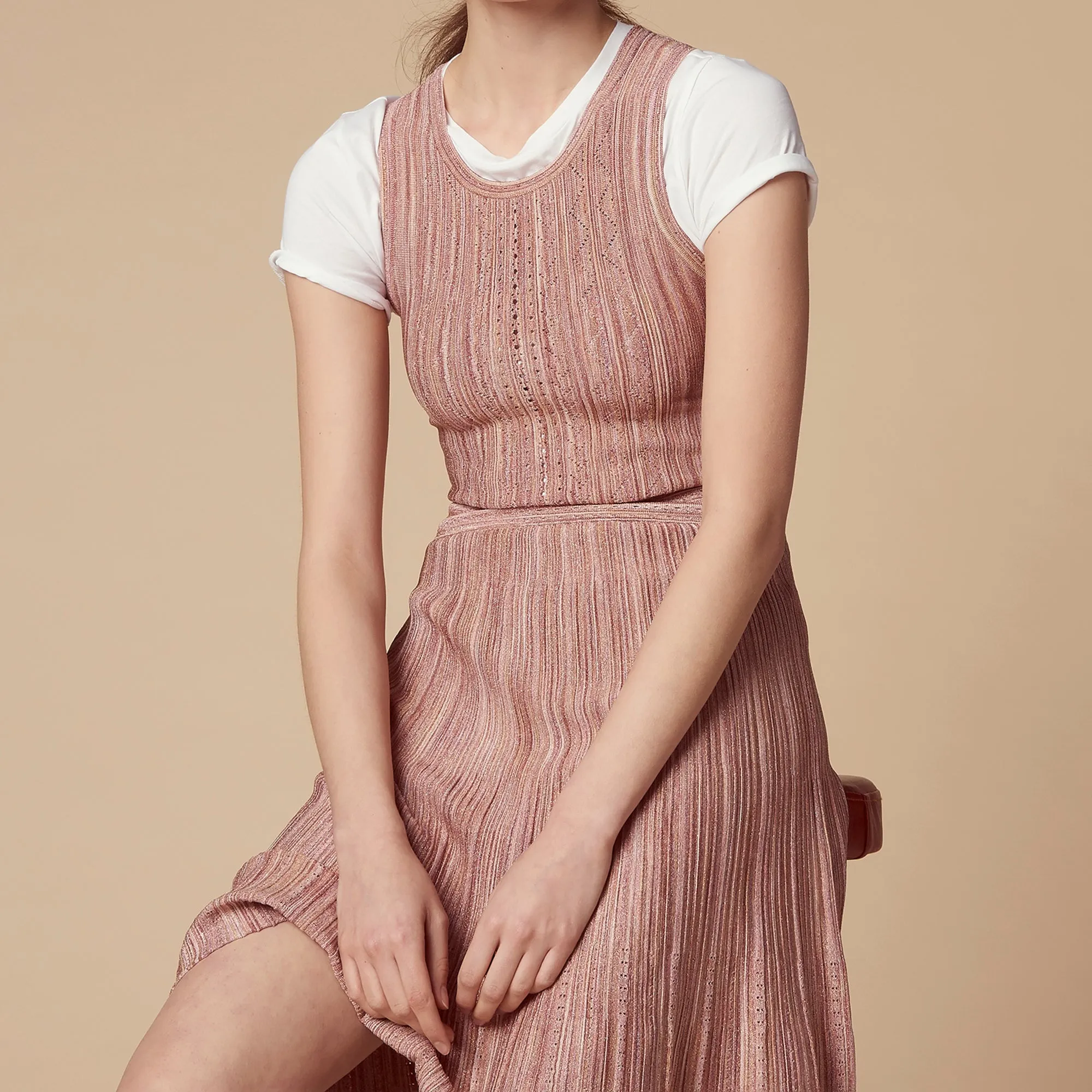 Robe sans manches en lurex