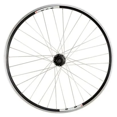 Roue vtc 28  ar blocage k7 jante noir mach1 m240.moyeu Shimano m475 disque/v-brake 9/10/11