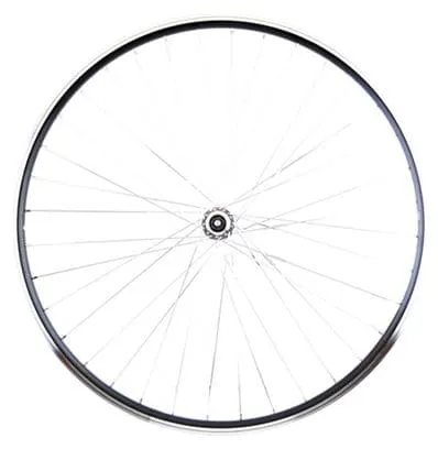 Roue vtc 28  av blocage jante noir mach1 er10. moyeu miche magnum v-brake 36t