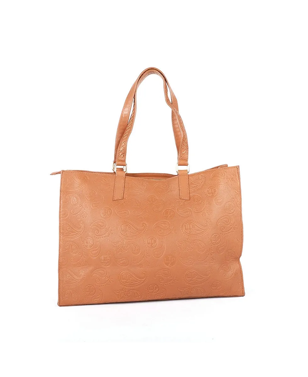 Sac cabas en cuir PHYBIE TAN |  Les Tropeziennes par M. Belarbi