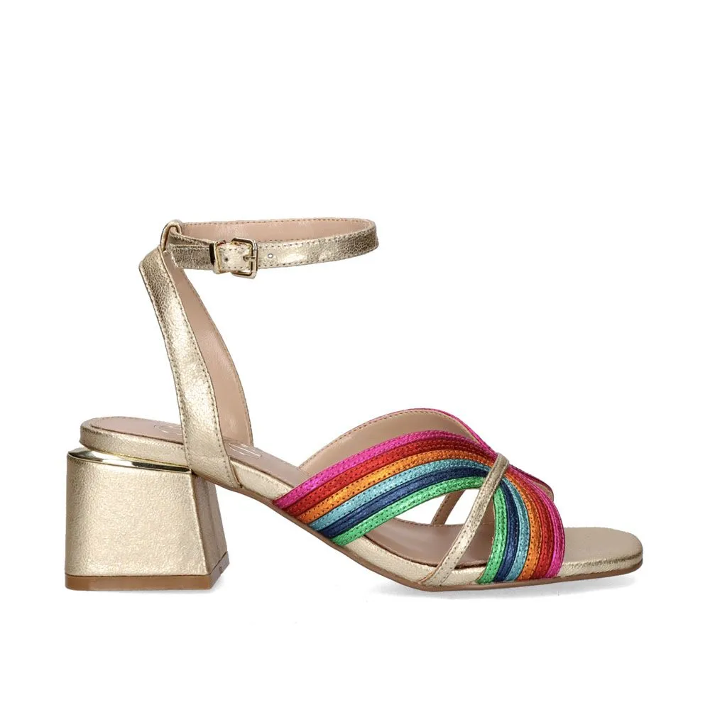 SANDALE À TALON CARMEN-869 METALLIC MULTICOLORE