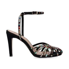 SANDALE À TALON EXÉ REBECA-326 STRASS MULTICOLORE