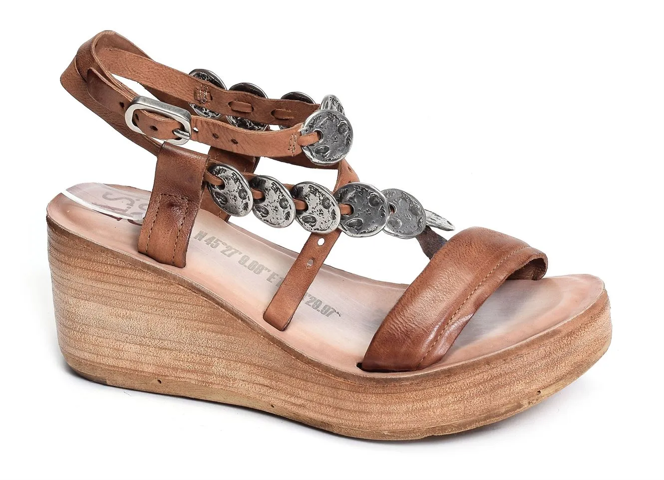 sandales compensees As98  528064 camel 