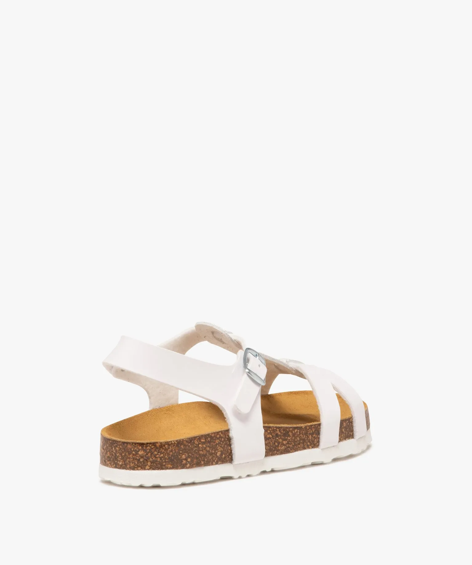 sandales fille vernies a bride centrale pailletee blanc