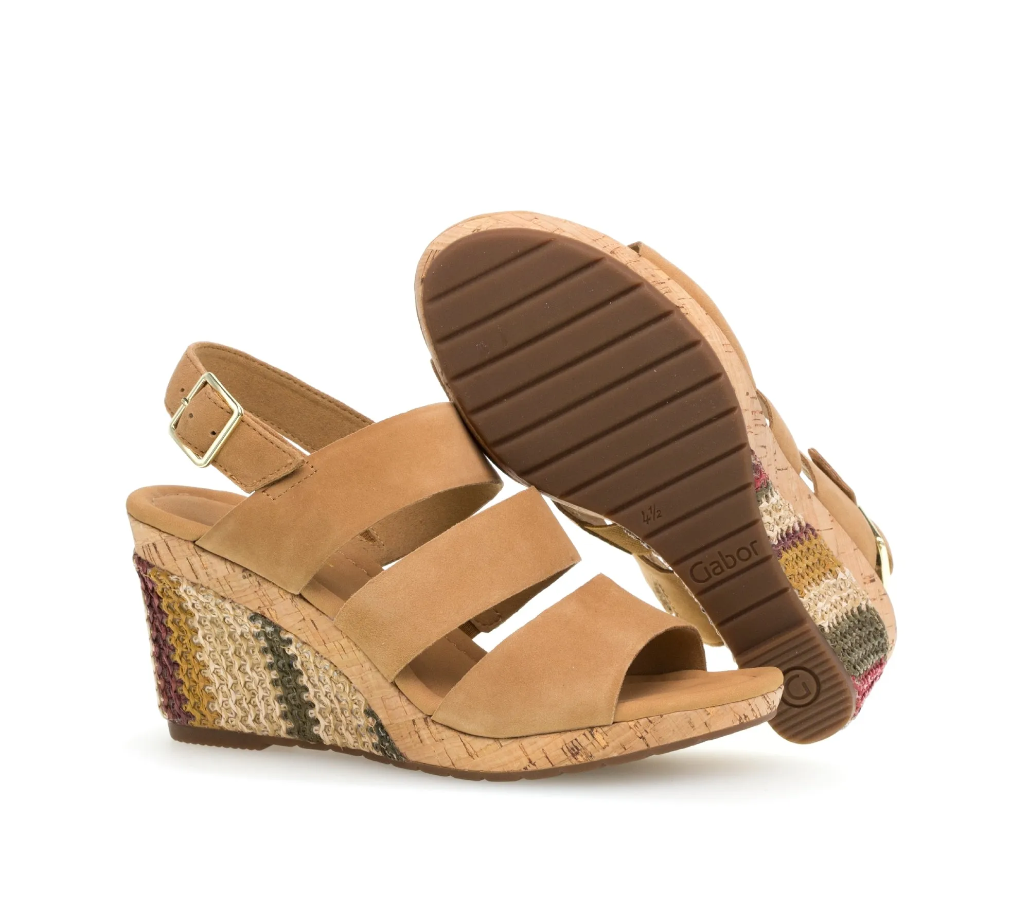 Sandales marron en daim