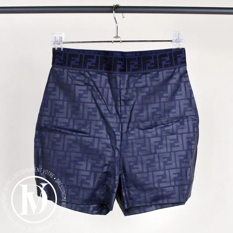 Short cycliste bleu marine t.36 – Fendi
