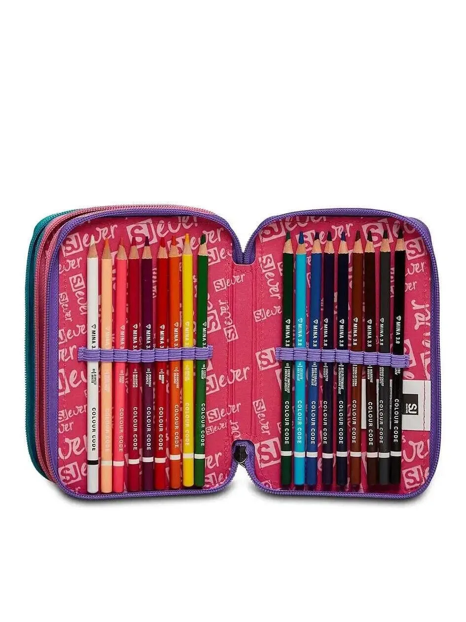 Sjgang Ever Rayly Girl Trousse 3 Zips Avec Trousse Scolaire Rose D'été - Achetez À Prix Outlet!