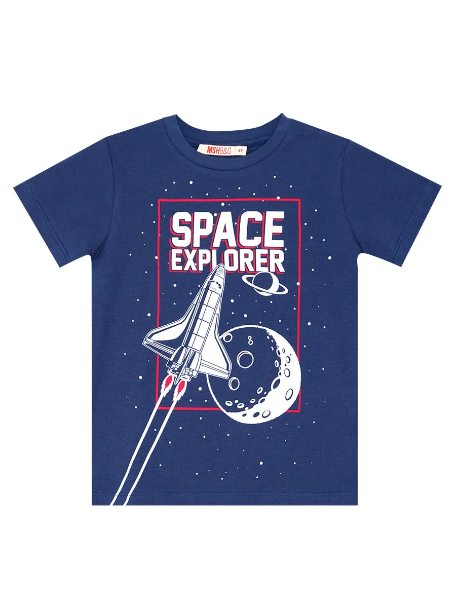 space erkek ocuk t-shirt denim ort takim