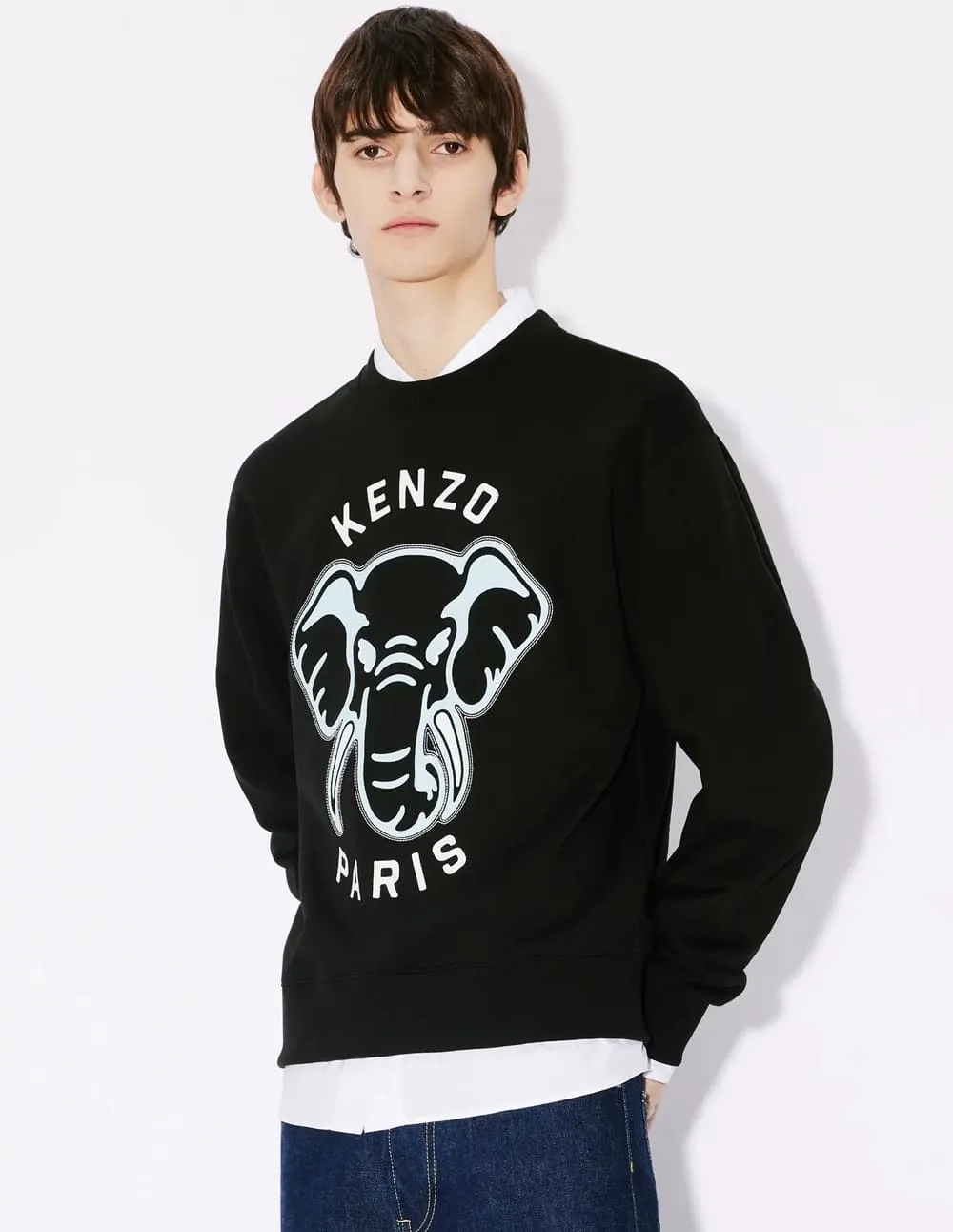 Sudadera Kenzo con Bordado Kenzo Elephant Negra Hombre