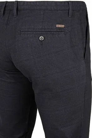 Suitable Chino Sartre Carreaux Bleu Foncé Q4896-800 Navy co