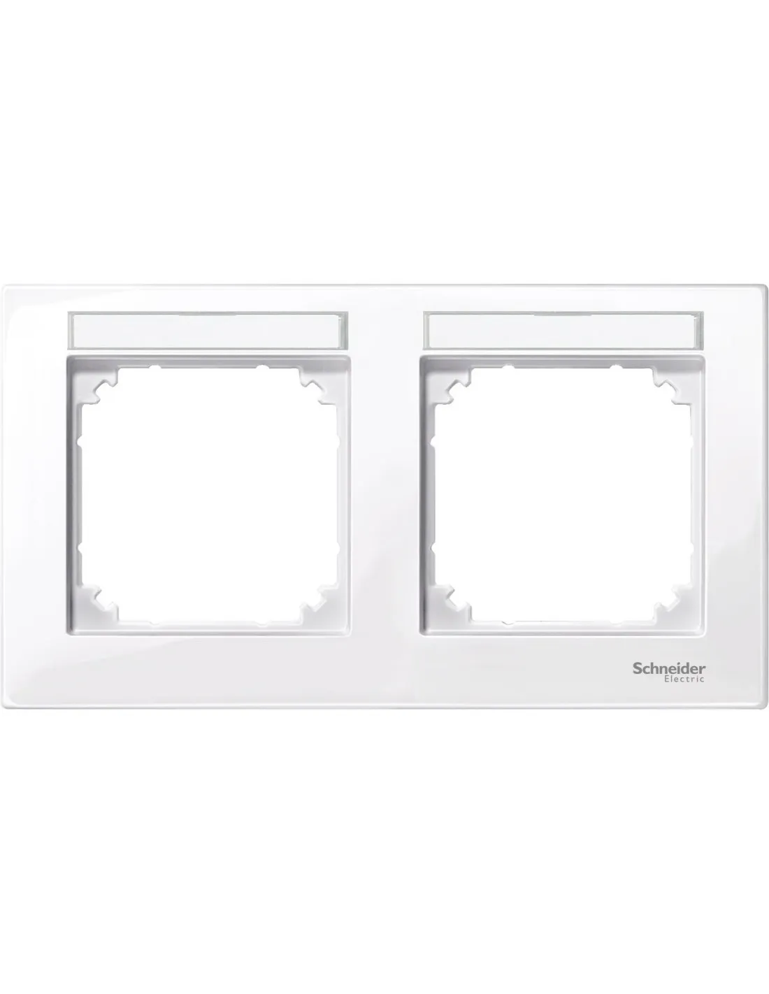 System M Plaque dble h p e blanc a ntimicrob SCHNEIDER MTN514225