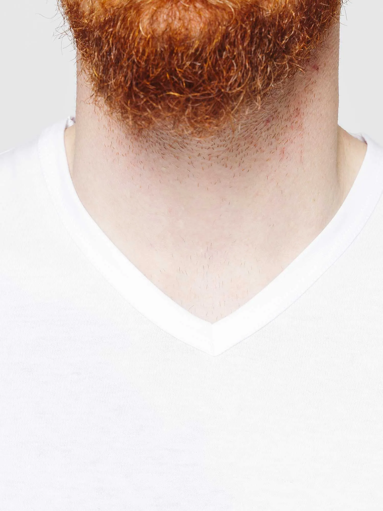 T-SHIRT COL V 301 UNI coton bio blanc Homme | 1083