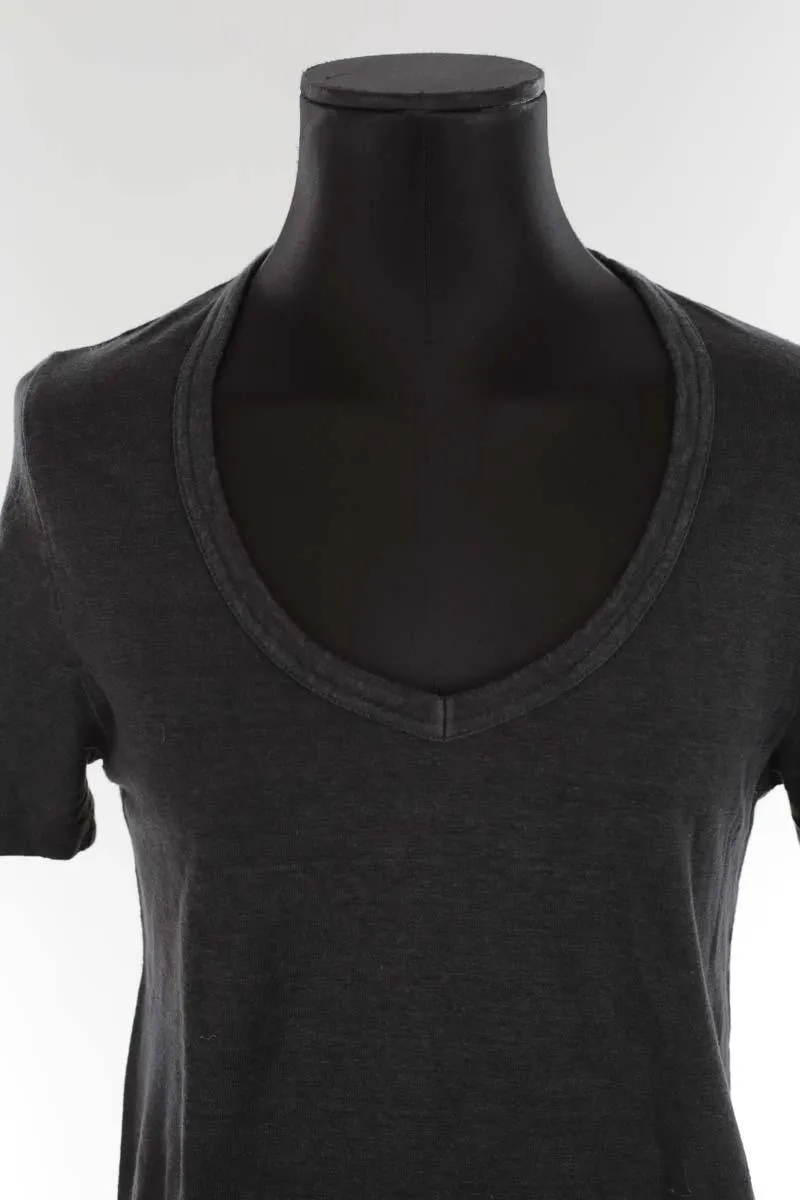 T-shirt en coton  Isabel Marant toile gris. Matière principale coton. Taille 34.