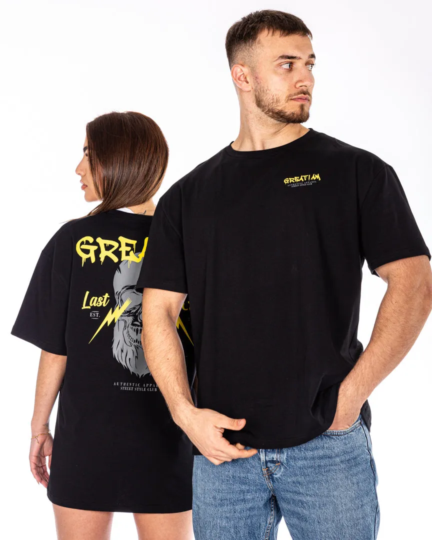 T-shirt noir surdimensionné noir