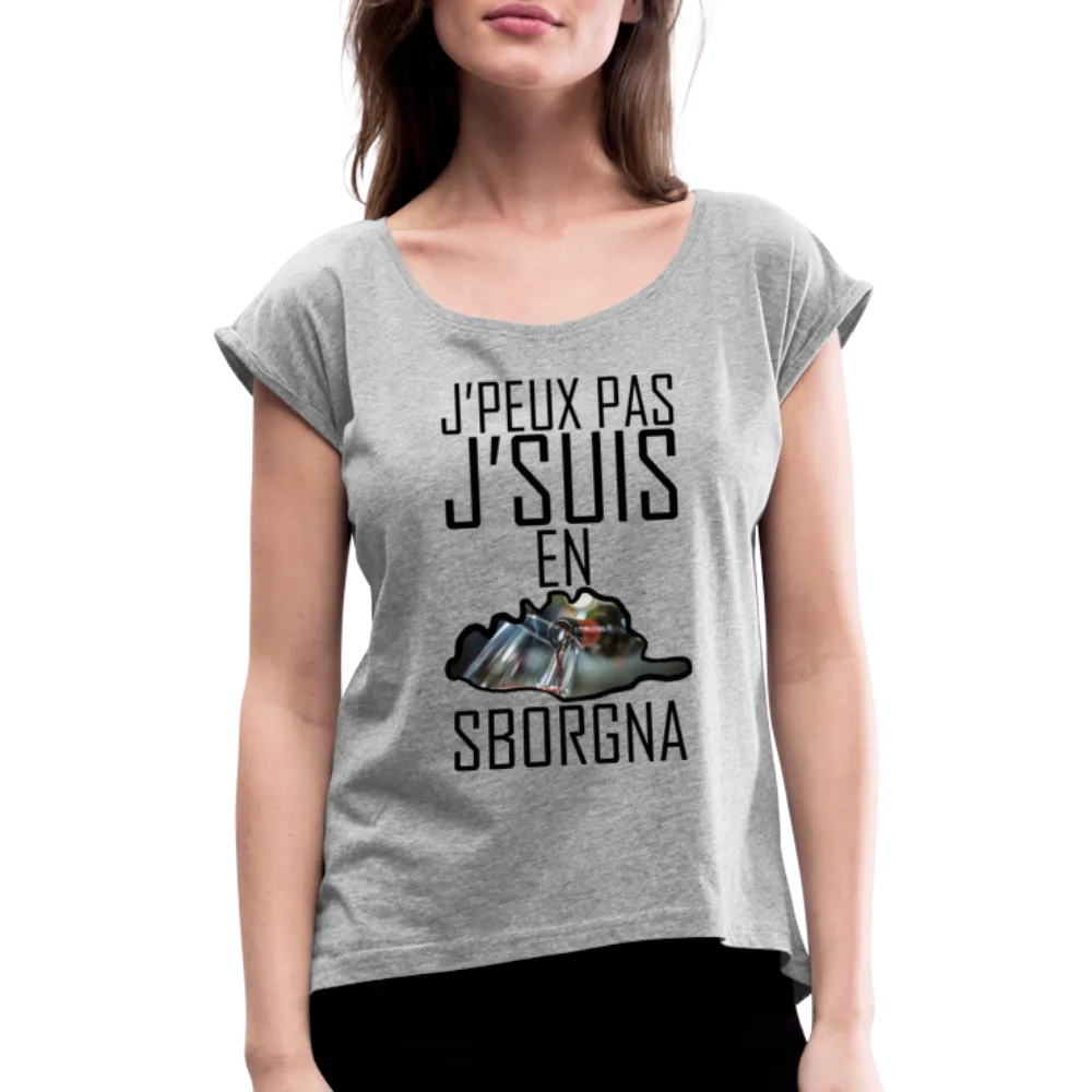 T-shirt à manches retroussées En Sborgna