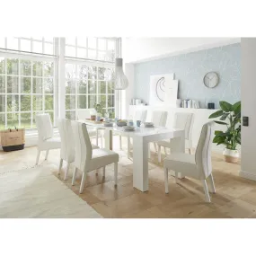 Table extensible Console Blanc laqué brillant | 3 Suisses