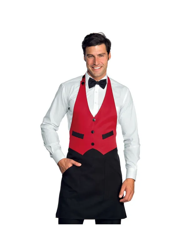 Tablier Garçon de Café Garçon Rouge Noir