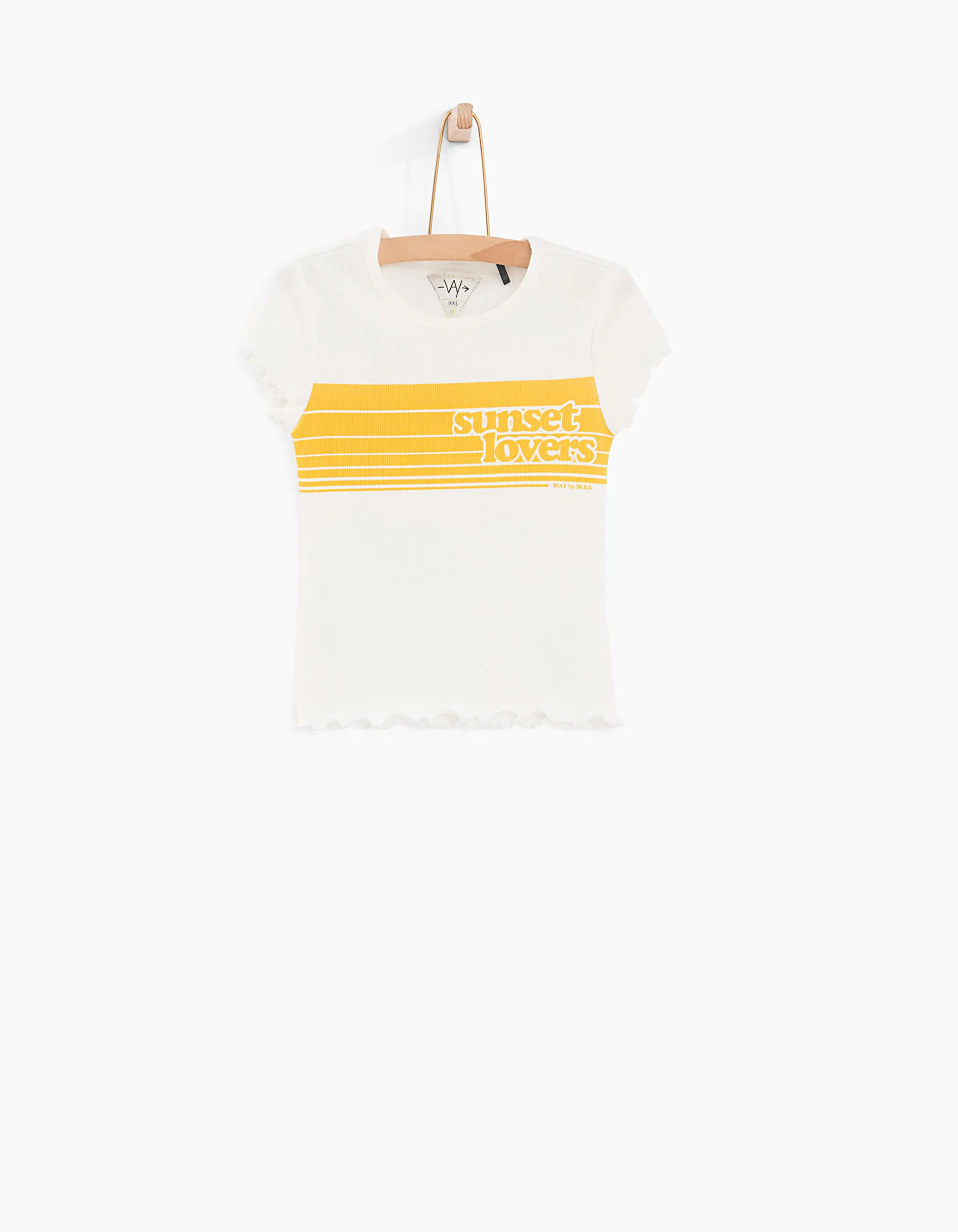 Tee-shirt blanc cassé Sunset Lovers fille