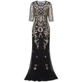 Tenue Année 20 Noir Et Or
