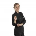 Veste de Cuisine Femme Noire Dos Aéré Manches Longues - MANELLI