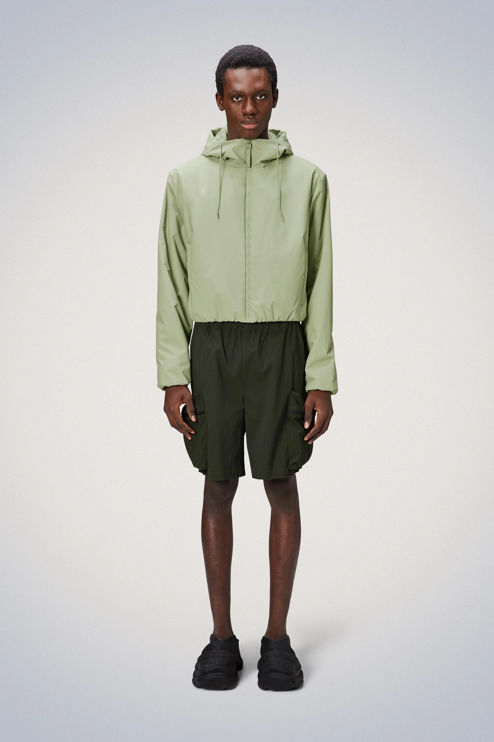 Veste Rains Unisexe Lohja Short Jacket W3T1 Earth