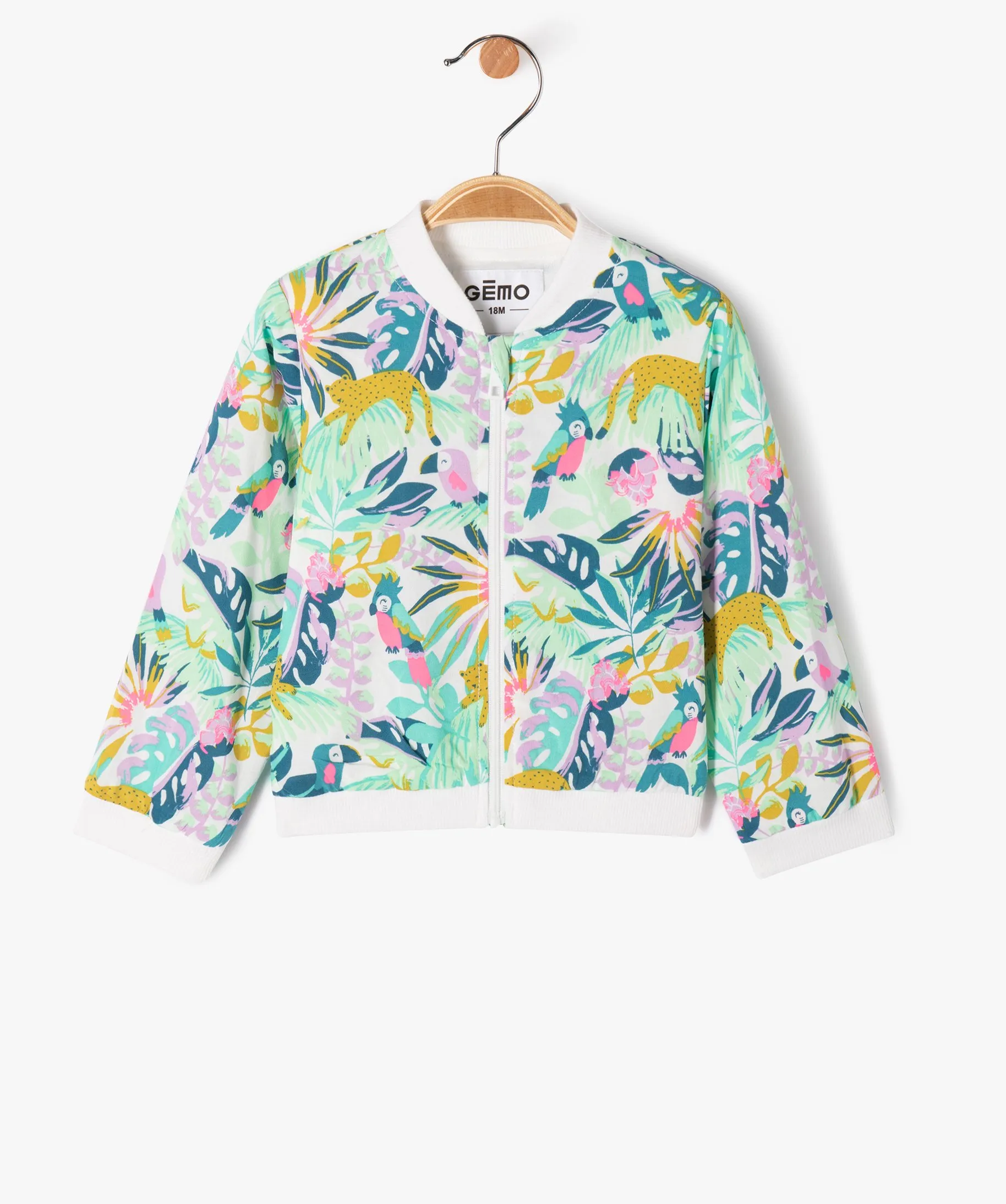 Veste à motifs exotiques bébé fille ecru